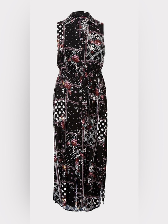 torrid Dresses & Skirts - Torrid Patchwork Challis maxi skirt shirt dress